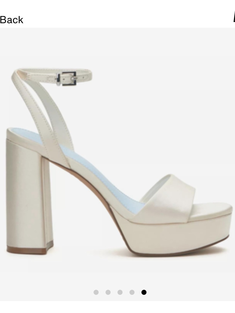 Vince Camuto Off White Platform Slingback Sandal